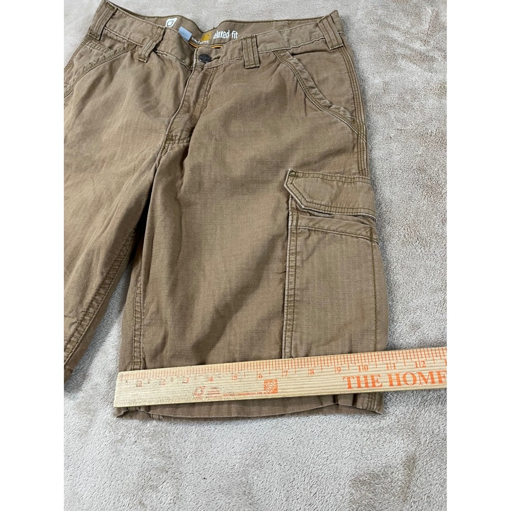 Carhartt Cargo Shorts Men's 32 Khaki Cotton Stretch  Relaxed Fit Work-wear EUC - Picture 5 of 8